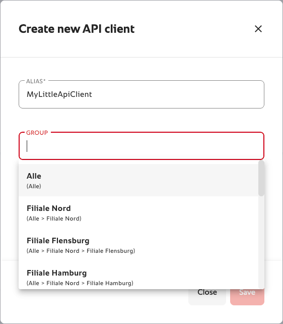 API client group