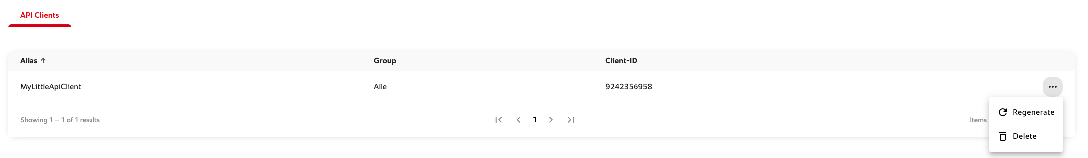 API client type